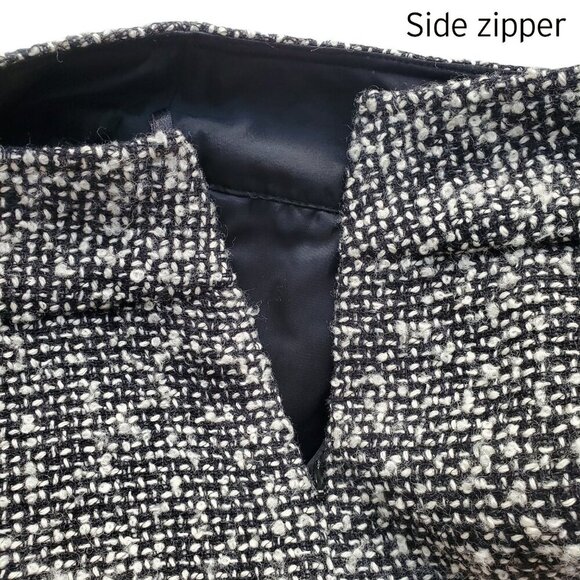 INC Tweed Boucle Fringe Trim Jacket Skirt Suit Set Clueless Chanel Vibe Size 4P - Picture 7 of 16